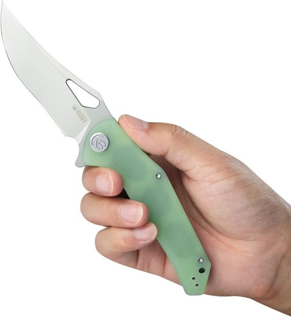KUB149D_add_04.jpg Kubey Phemius Linerlock - Jade G10 Sand Blast
