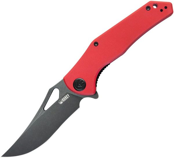 KUB149F.jpg Kubey Phemius Linerlock - Red G10 Stonewash