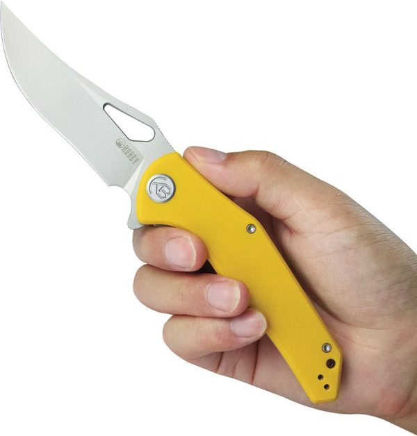 KUB149G_add_04.jpg Kubey Phemius Linerlock - Yellow G10 Sand Blast