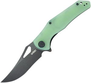 KUB149H.jpg Kubey Phemius Linerlock Jade G10 Folding Knife