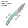 Kubey Flash Linerlock Jade G10 D2 Folding Knife