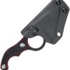 Kubey Hippocam EDC Fixed Blade Black Red G10