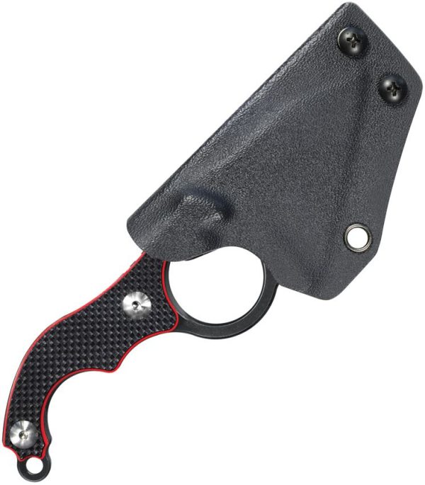 Kubey Hippocam EDC Fixed Blade Black Red G10