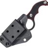 Kubey Hippocam EDC Fixed Blade Black Red G10