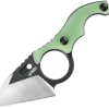Kubey Hippocam EDC Fixed Blade Jade G10