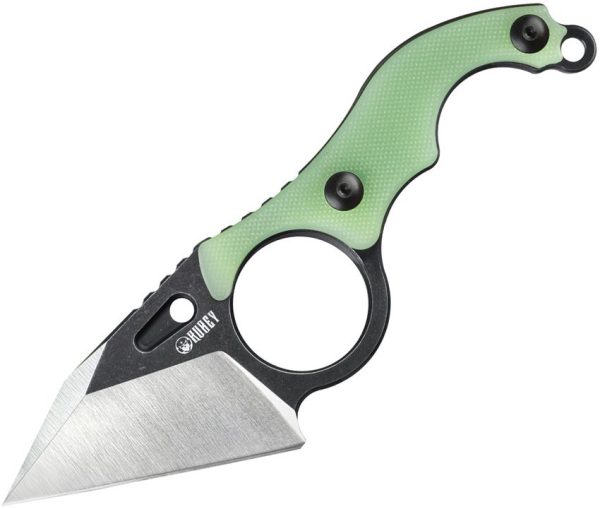 Kubey Hippocam EDC Fixed Blade Jade G10