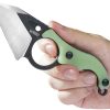 Kubey Hippocam EDC Fixed Blade Jade G10