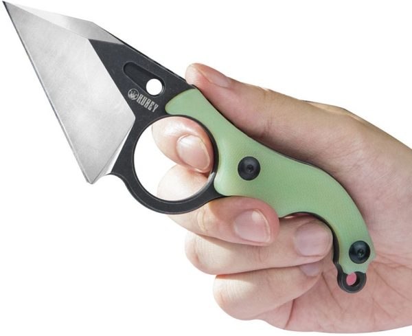 Kubey Hippocam EDC Fixed Blade Jade G10