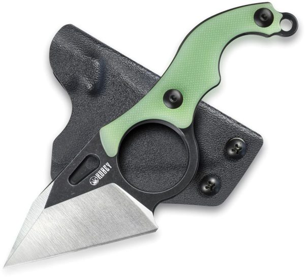 Kubey Hippocam EDC Fixed Blade Jade G10