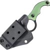 Kubey Hippocam EDC Fixed Blade Jade G10