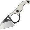 Kubey Hippocam EDC Fixed Blade Ivory G10