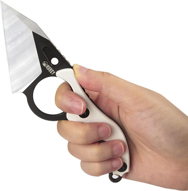 Kubey Hippocam EDC Fixed Blade Ivory G10