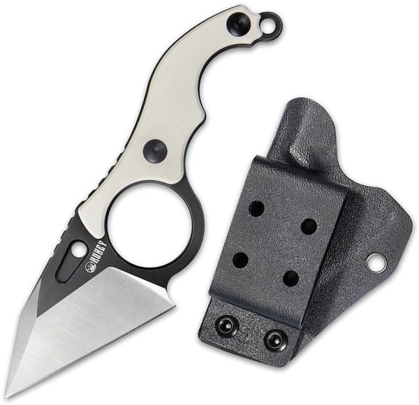 Kubey Hippocam EDC Fixed Blade Ivory G10