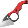 Kubey Hippocam EDC Fixed Blade Red G10