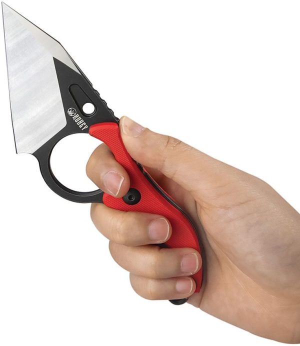 Kubey Hippocam EDC Fixed Blade Red G10