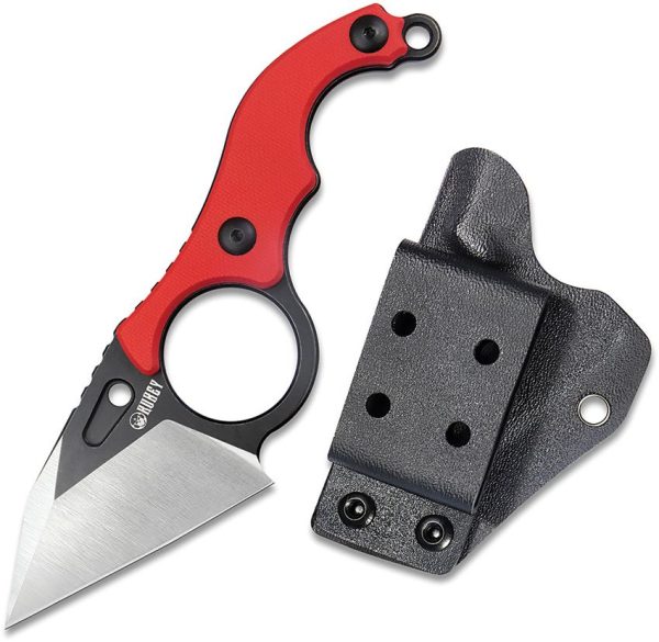 Kubey Hippocam EDC Fixed Blade Red G10