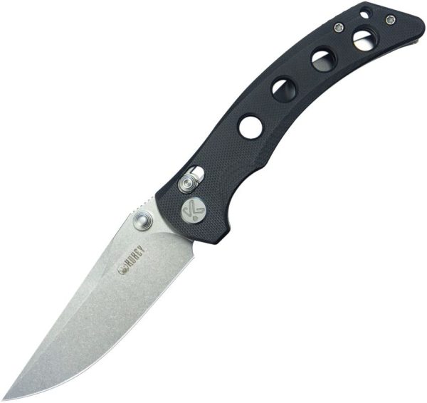 Kubey Hound Crossbar Lock Black G10 Folding Knife