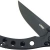 Kubey Hound Crossbar Lock Black Stonewash Blade