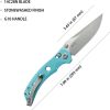 Kubey Hound Crossbar Lock Tiffany Blue G10