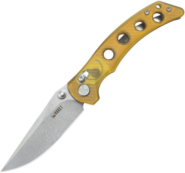 Kubey Hound Crossbar Lock Ultem Handle Knife