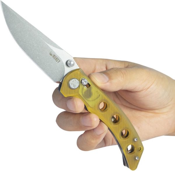 Kubey Hound Crossbar Lock Ultem Handle Knife