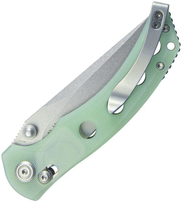 KUB172G_add_01.jpg Kubey Hound Crossbar Lock Jade G10 Folding Knife