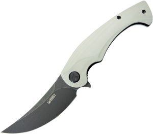 KUB173J.jpg Kubey Scimitar Linerlock White G10 Folding Knife