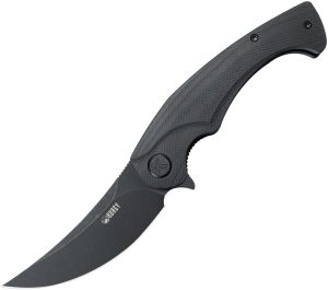 Kubey Scimitar Linerlock Black AUS-10A Folding Knife