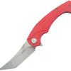 Kubey Scimitar Tanto Linerlock Red G10 Folding Knife