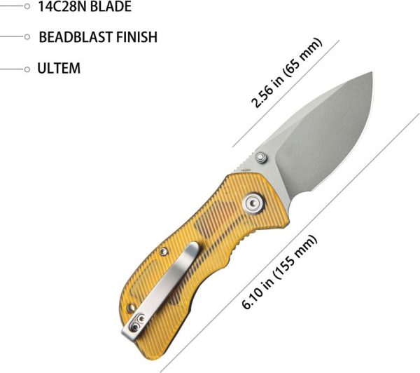 Kubey Karaji Linerlock D2 Drop Point Ultem