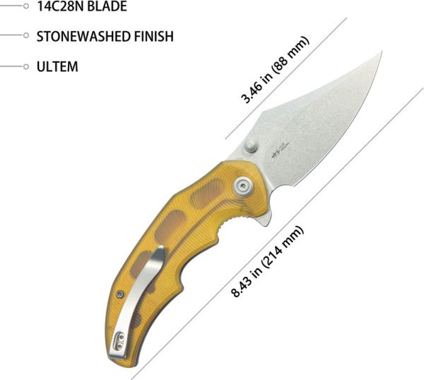 Kubey Ceto Camp Linerlock Ultem Folder