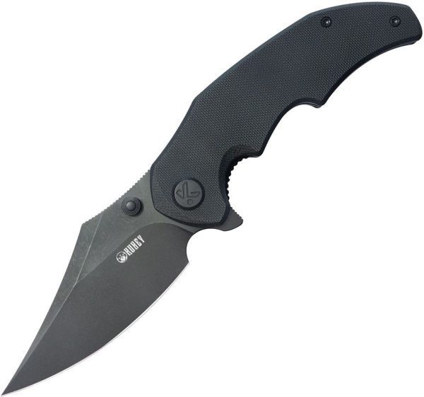 KUB181D.jpg Kubey Ceto Camp Linerlock - Black G10 Clip Point