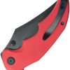 Kubey Ceto Camp Linerlock - Red G10 Clip Point