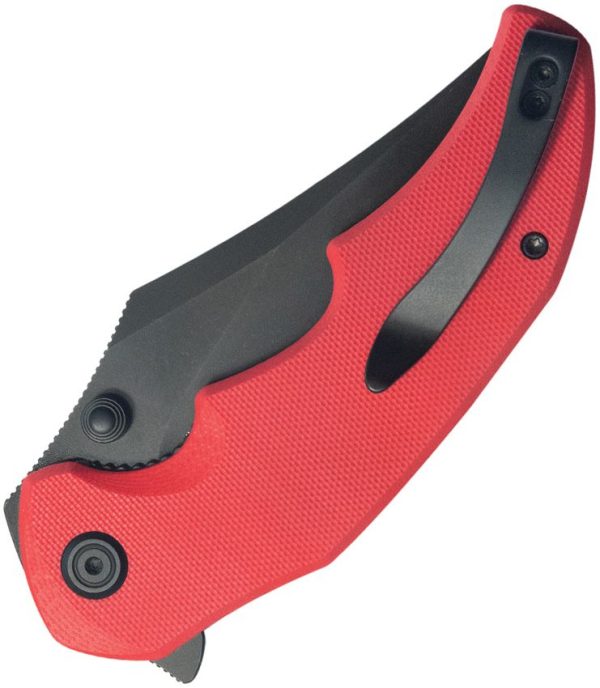 Kubey Ceto Camp Linerlock - Red G10 Clip Point