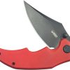 Kubey Ceto Camp Linerlock - Red G10 Clip Point