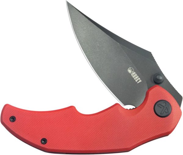 Kubey Ceto Camp Linerlock - Red G10 Clip Point