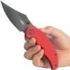 Kubey Ceto Camp Linerlock - Red G10 Clip Point