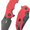 Kubey Ceto Camp Linerlock - Red G10 Clip Point