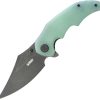 Kubey Ceto Camp Linerlock - Jade G10 Clip Point