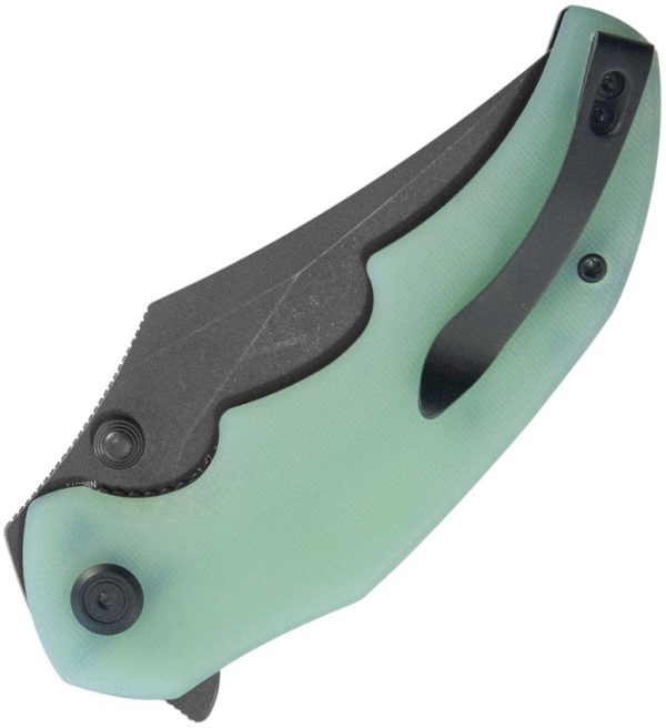 Kubey Ceto Camp Linerlock - Jade G10 Clip Point