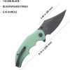 Kubey Ceto Camp Linerlock - Jade G10 Clip Point