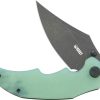 Kubey Ceto Camp Linerlock - Jade G10 Clip Point