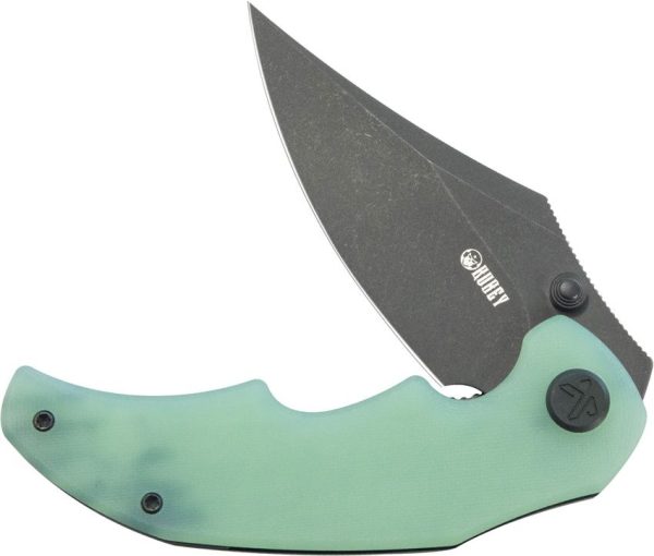 Kubey Ceto Camp Linerlock - Jade G10 Clip Point