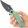 Kubey Ceto Camp Linerlock - Jade G10 Clip Point