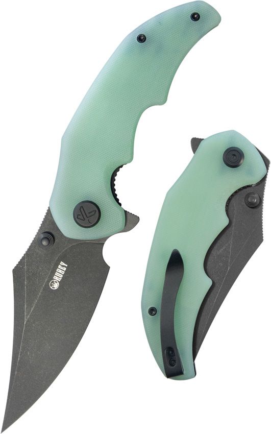 Kubey Ceto Camp Linerlock - Jade G10 Clip Point