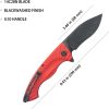 Kubey Timberwolf Linerlock - Red G10 Stonewash