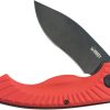 Kubey Timberwolf Linerlock - Red G10 Stonewash