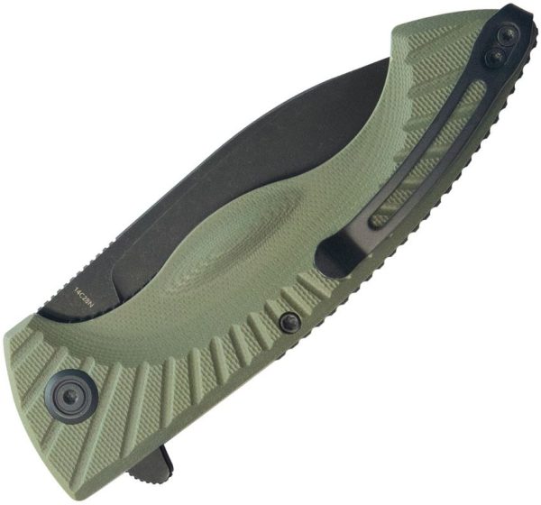 Kubey Timberwolf Linerlock - OD G10 Stonewash