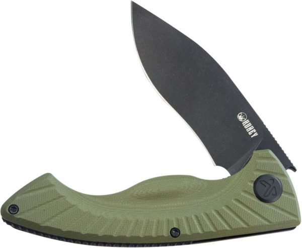 Kubey Timberwolf Linerlock - OD G10 Stonewash