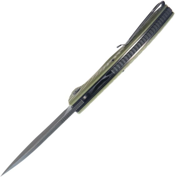 Kubey Timberwolf Linerlock - OD G10 Stonewash